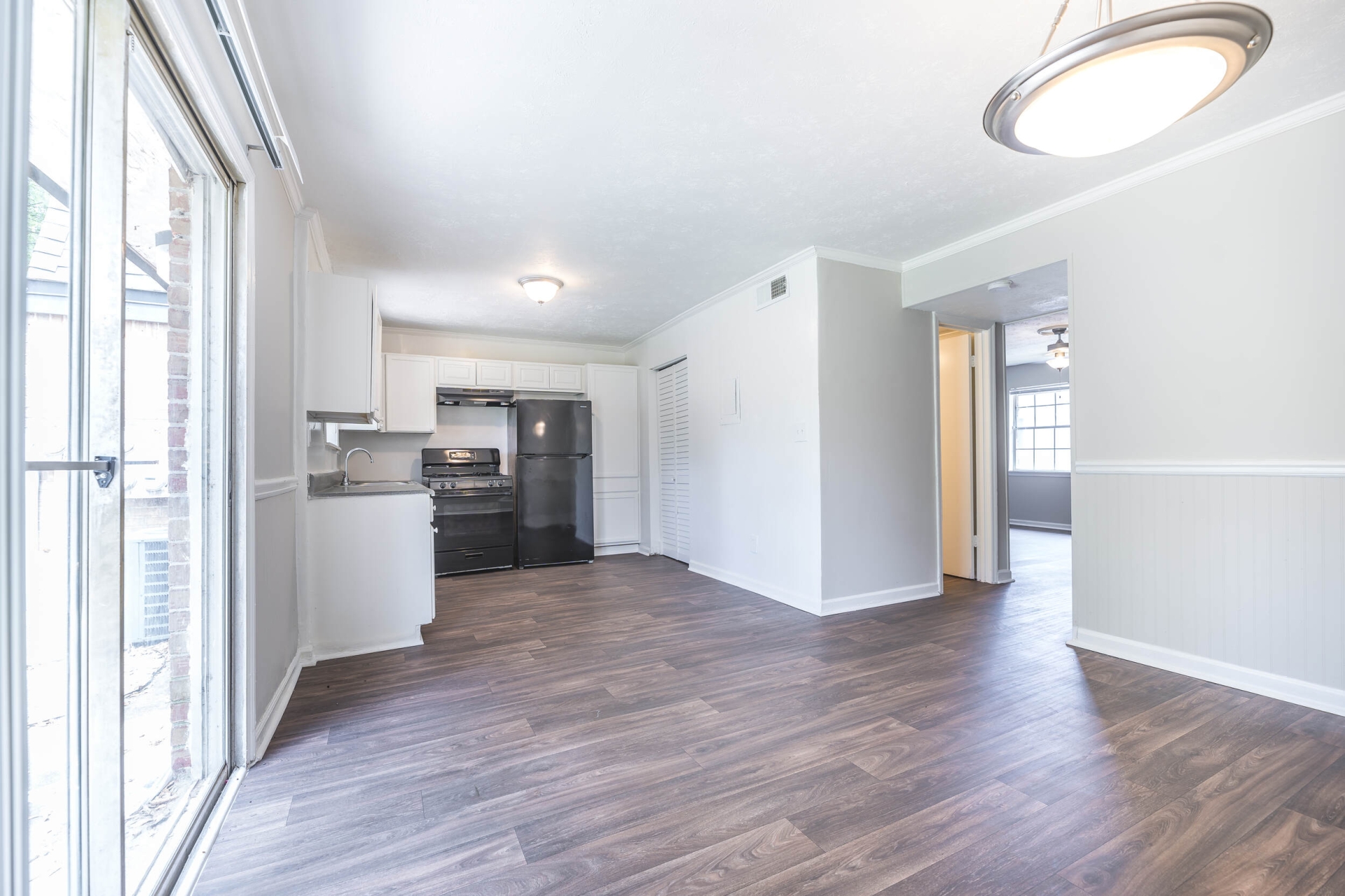 Interior view of Rhythm at Riverdale apartments kitchen